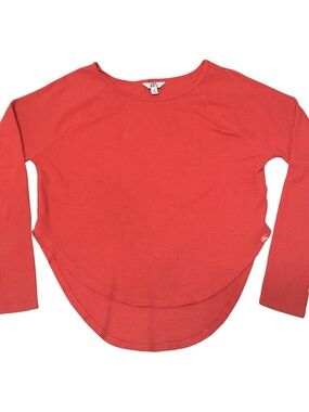 JoyLab Coral Waffle-Knit Long Sleeve Top